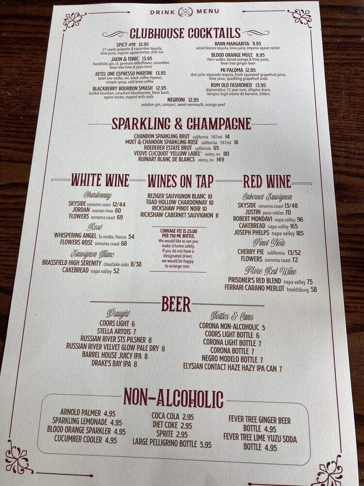 Birdie's at Stanford Golf - Stanford, CA menu_pic