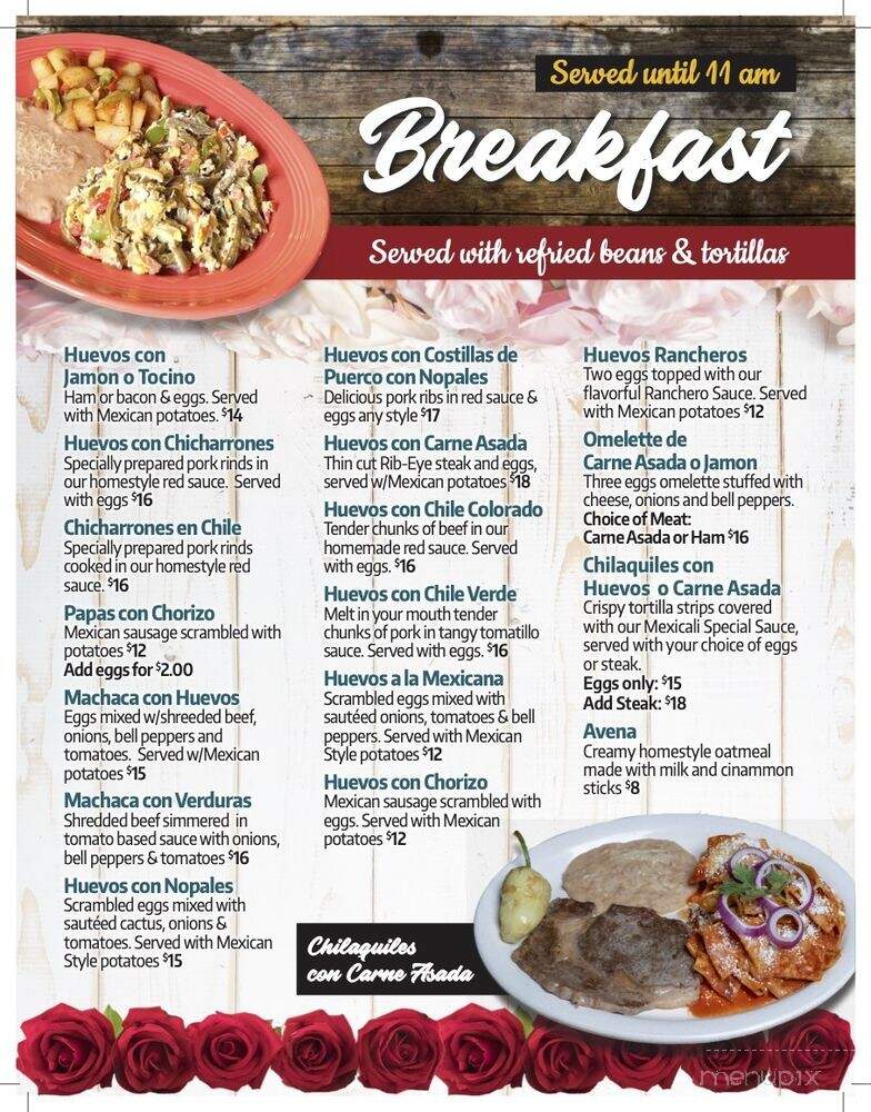 Carmen's Restaurant - Palm Desert, CA menu_pic