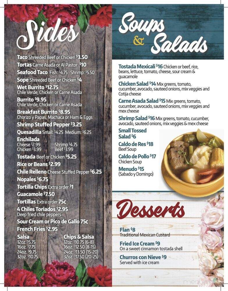 Carmen's Restaurant - Palm Desert, CA menu_pic