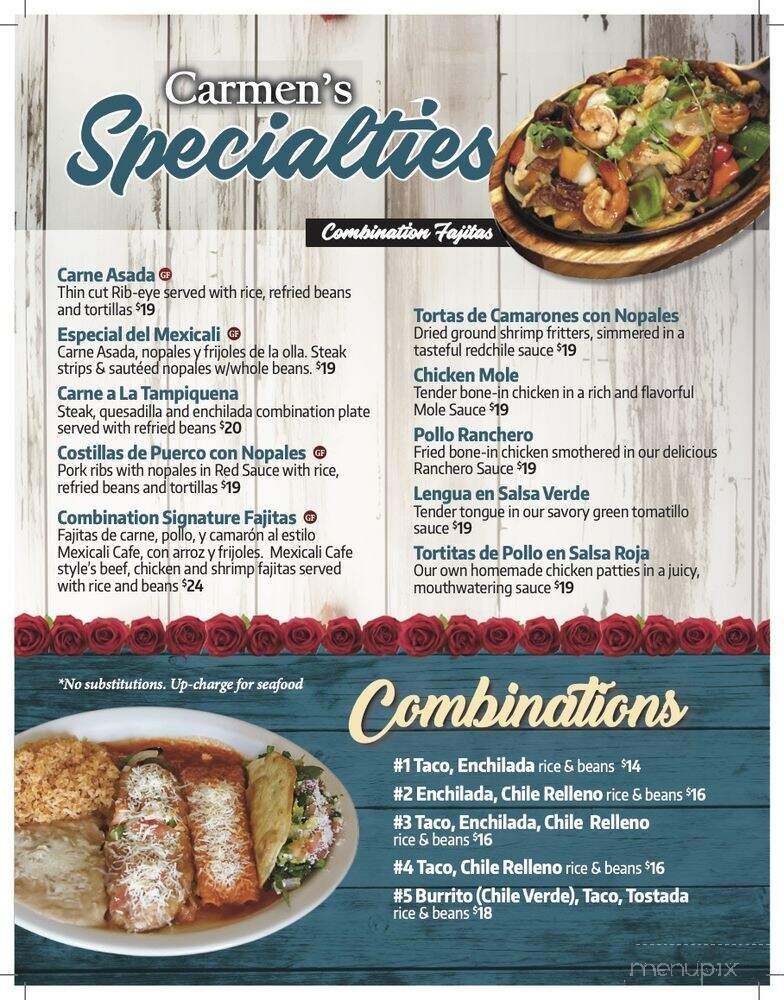 Carmen's Restaurant - Palm Desert, CA menu_pic