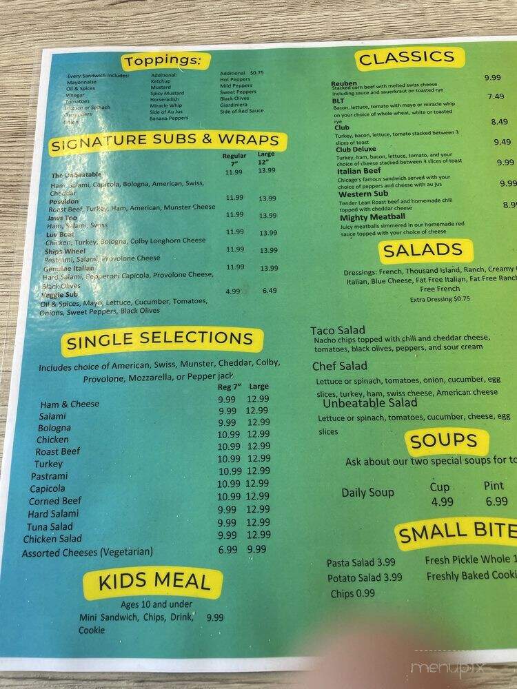 Unbeatable Eatables Munster - Munster, IN menu_pic