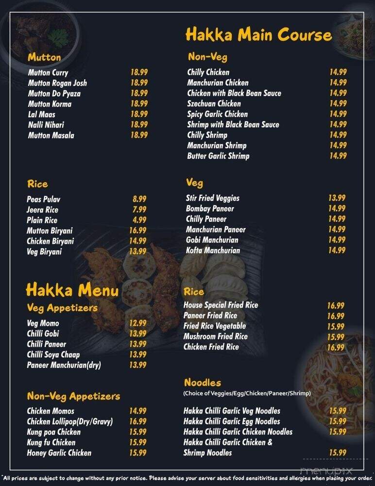 Rowdy's Indian and Hakka - Toronto, ON menu_pic