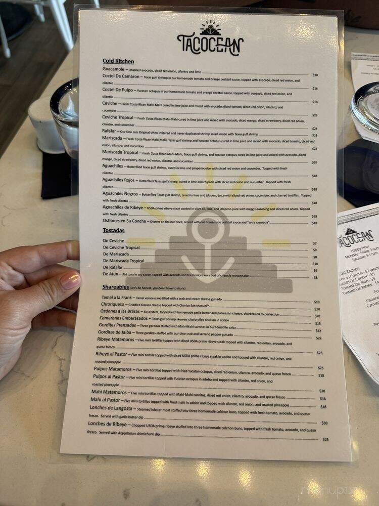 Tacocean - McAllen, TX menu_pic