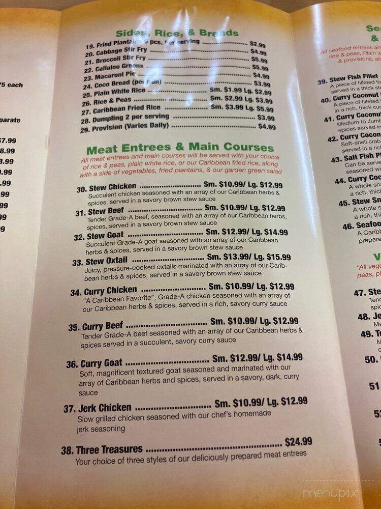 Caribbean Hangout - Baytown, TX menu_pic