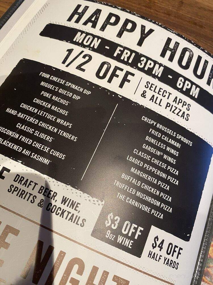 Yard House - Portsmouth, VA menu_pic