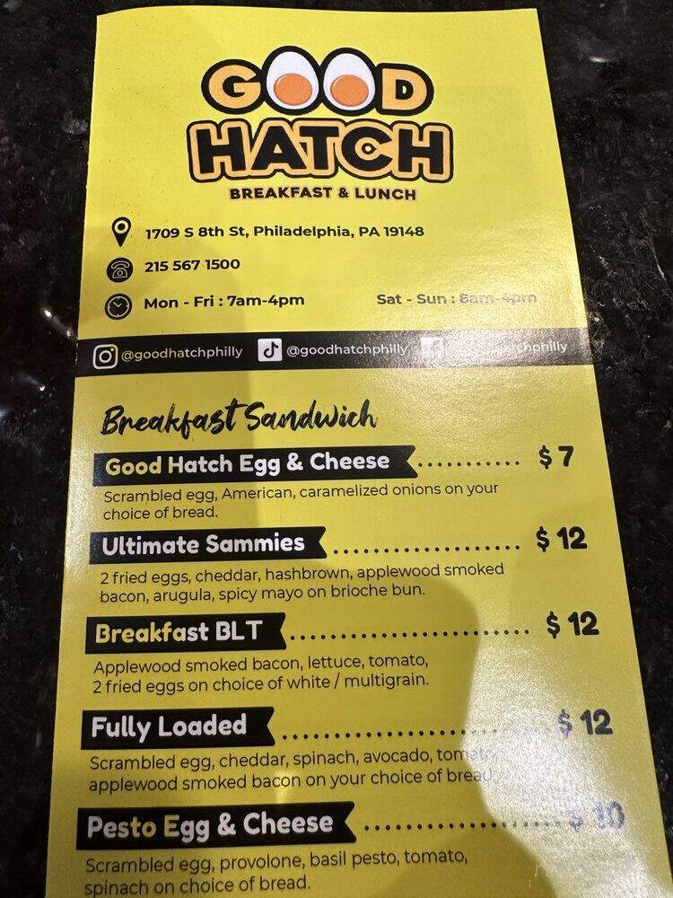 Good Hatch - Philadelphia, PA menu_pic