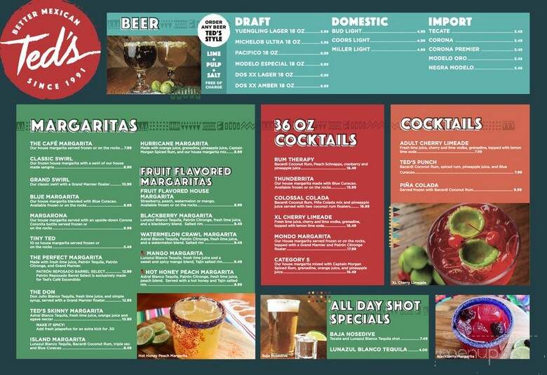 Ted's Cafe Escondido - Broken Arrow, OK menu_pic