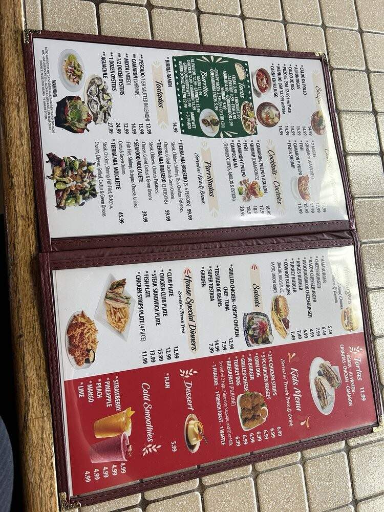 Tierra Mia Mexican Grill - Anaheim, CA menu_pic