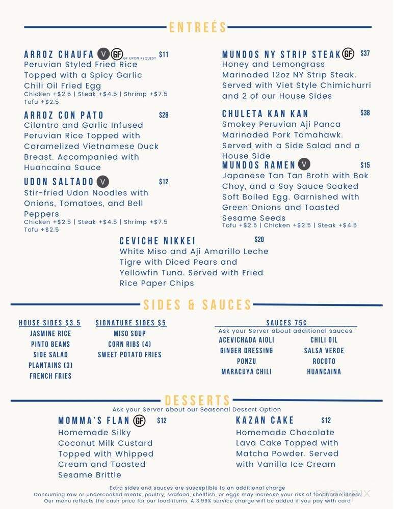 Dos Mundos - Simpsonville, KY menu_pic