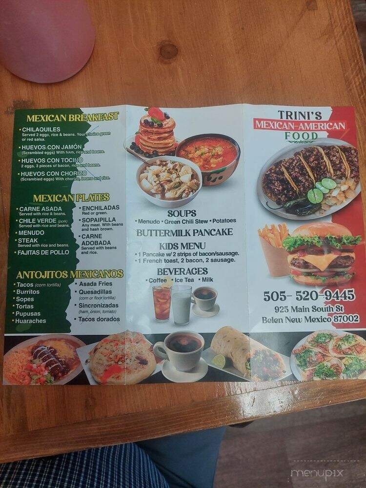 Trini's Mexican-American Food - Belen, NM menu_pic