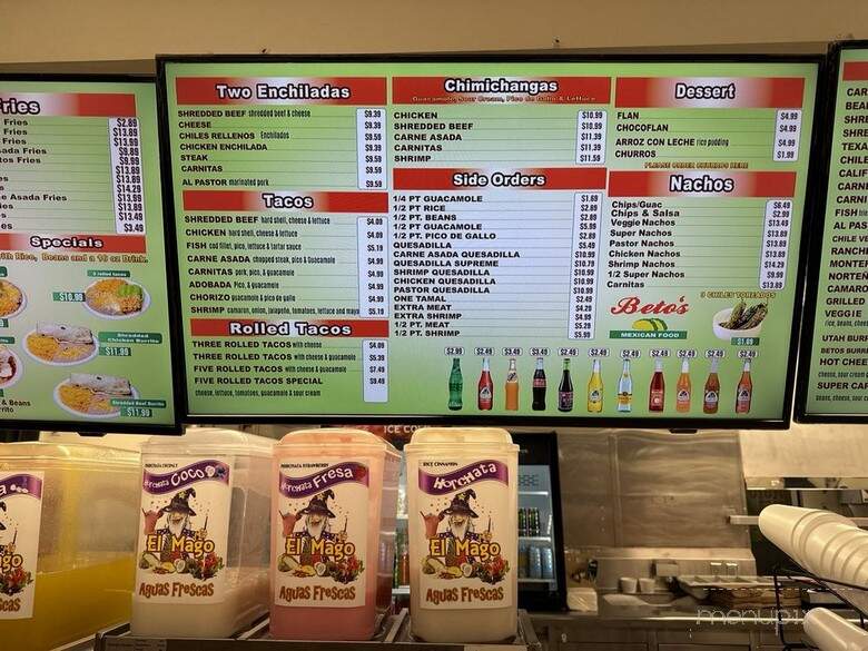 Beto's Mexican Food - Cottonwood Heights, UT menu_pic