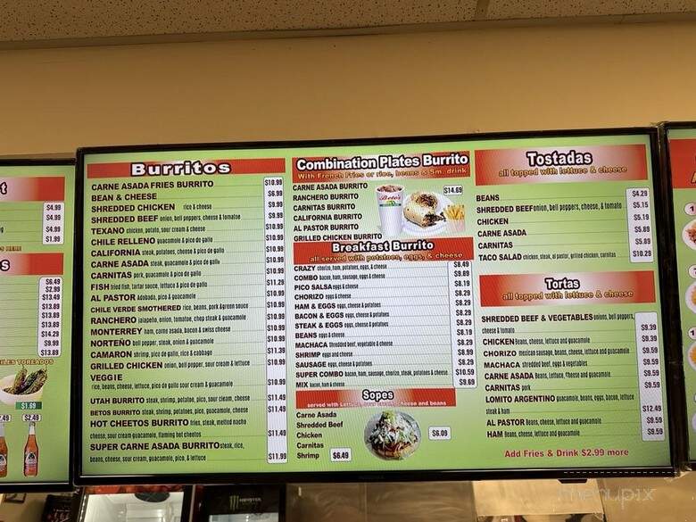 Beto's Mexican Food - Cottonwood Heights, UT menu_pic