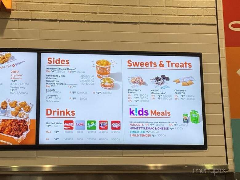 Popeye's Louisiana Kitchen - San Jose, CA menu_pic