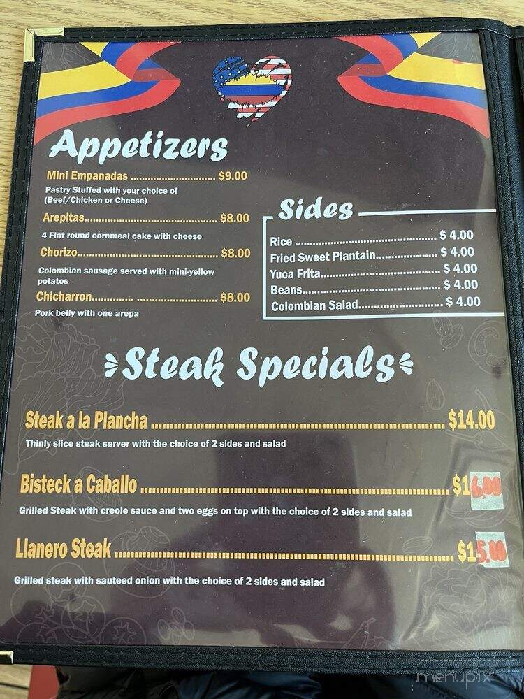 The Colombian Corner - Lawrenceburg, KY menu_pic