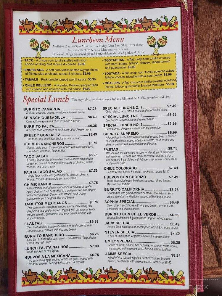 Mexico Lindo Restaurant - Booneville, AR menu_pic