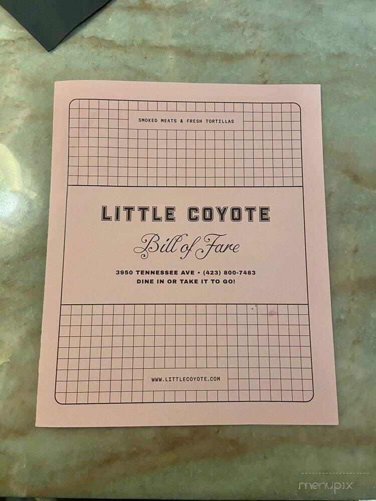 Little Coyote - Chattanooga, TN menu_pic