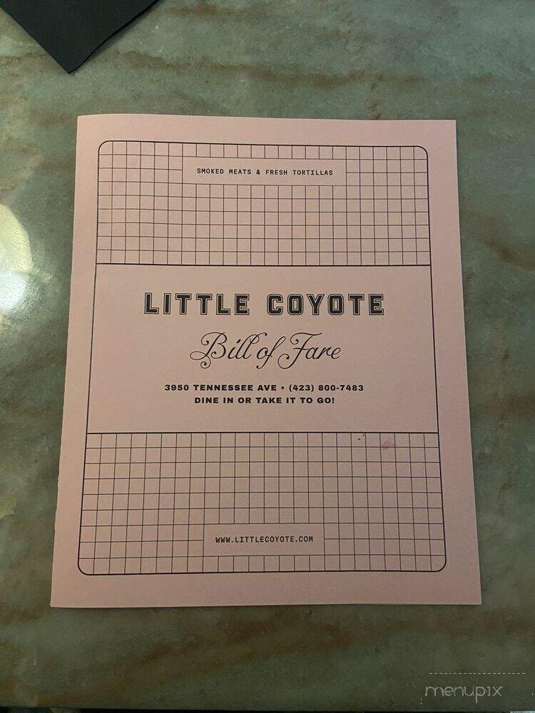 Little Coyote - Chattanooga, TN menu_pic