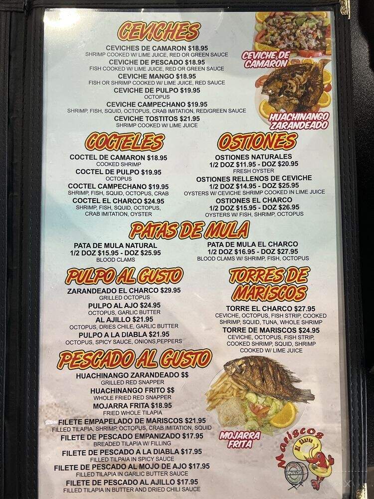Mariscos El Charco - Denver, CO menu_pic