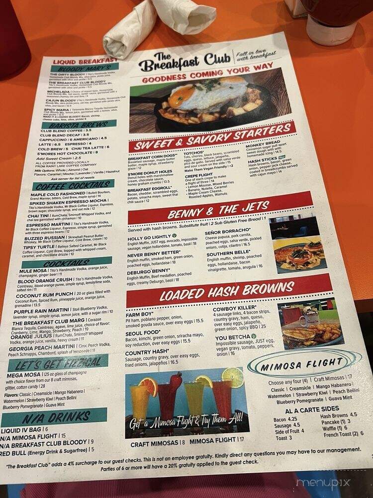 The Breakfast Club - Minneapolis, MN menu_pic