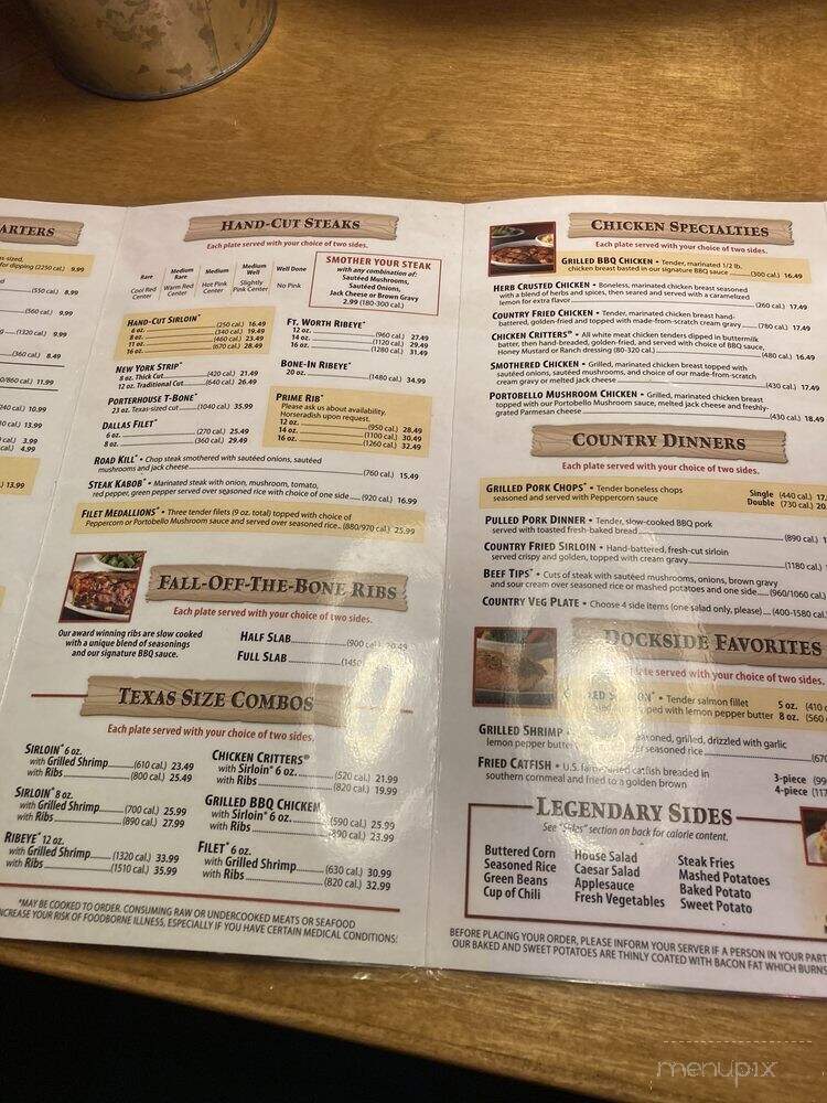 Texas Roadhouse - Missoula, MT menu_pic