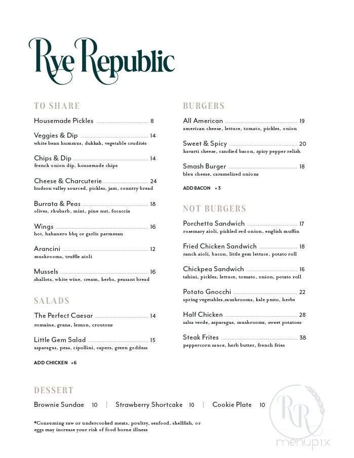 Rye Republic - Brewster, NY menu_pic