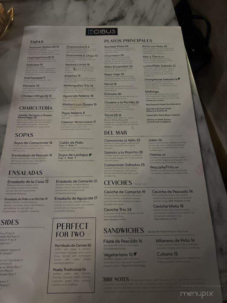 Cibus Latin Fusion - Fairfield, CT menu_pic