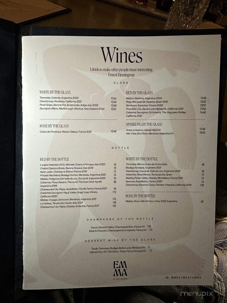 Emma - Hackensack, NJ menu_pic