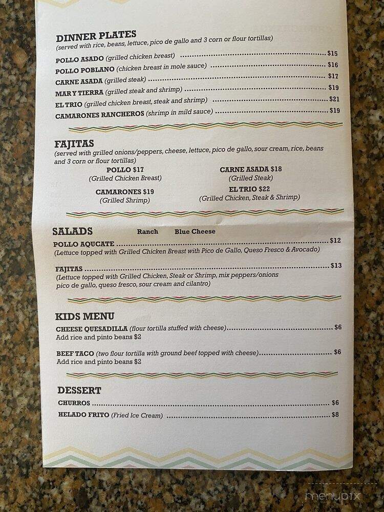 Cantina - Hatfield, MA menu_pic