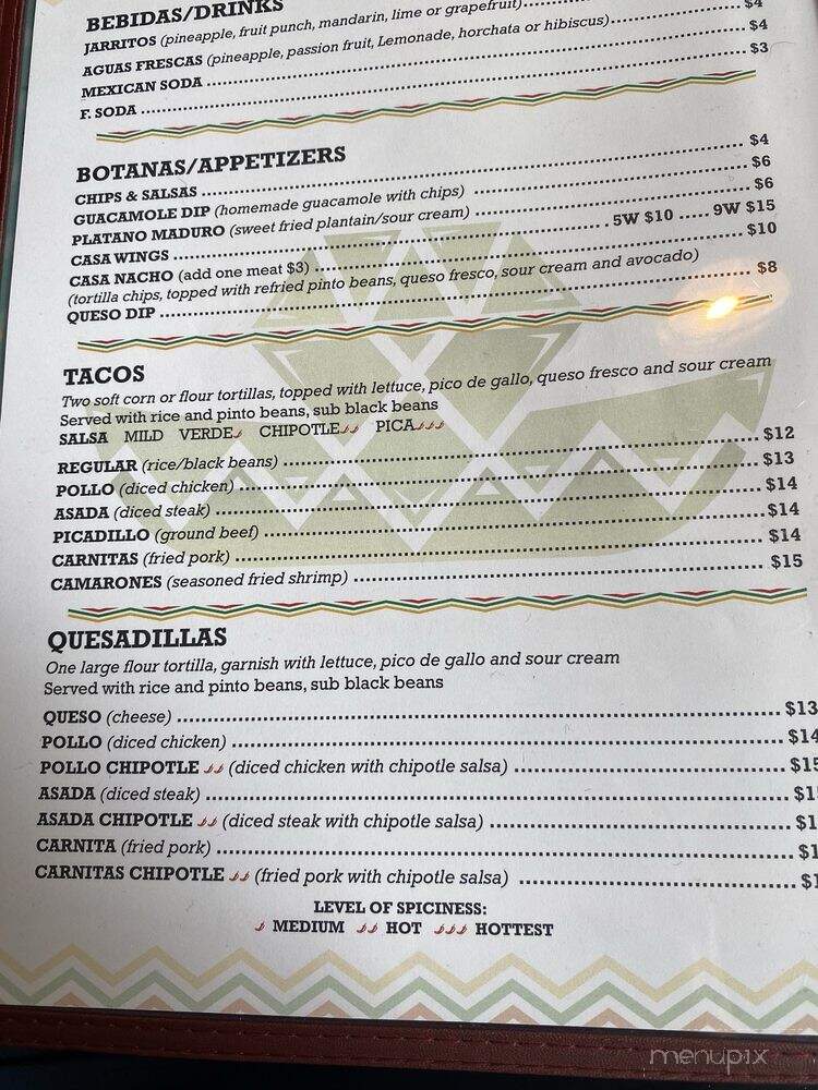 Cantina - Hatfield, MA menu_pic
