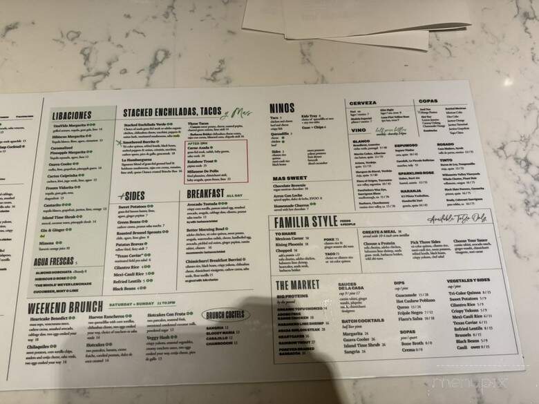 UnaVida - Dallas, TX menu_pic
