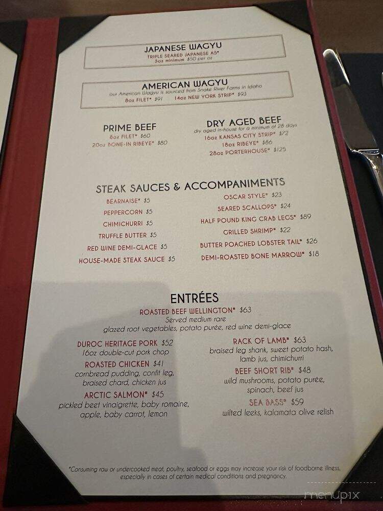 Gordon Ramsay Steak - Westlake, LA menu_pic