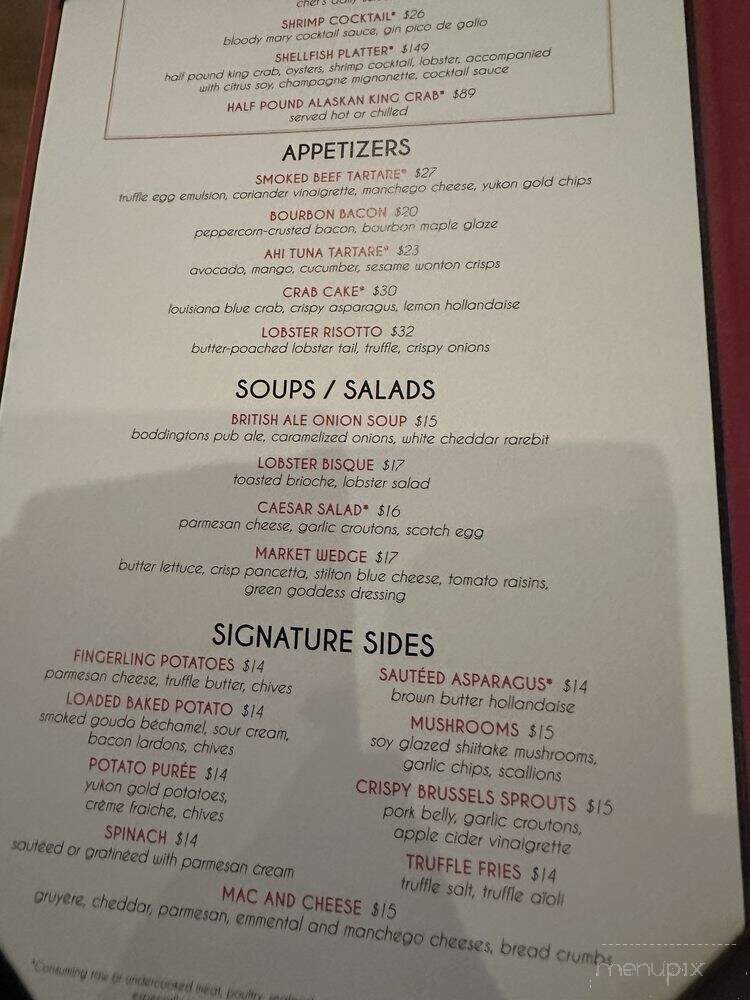 Gordon Ramsay Steak - Westlake, LA menu_pic