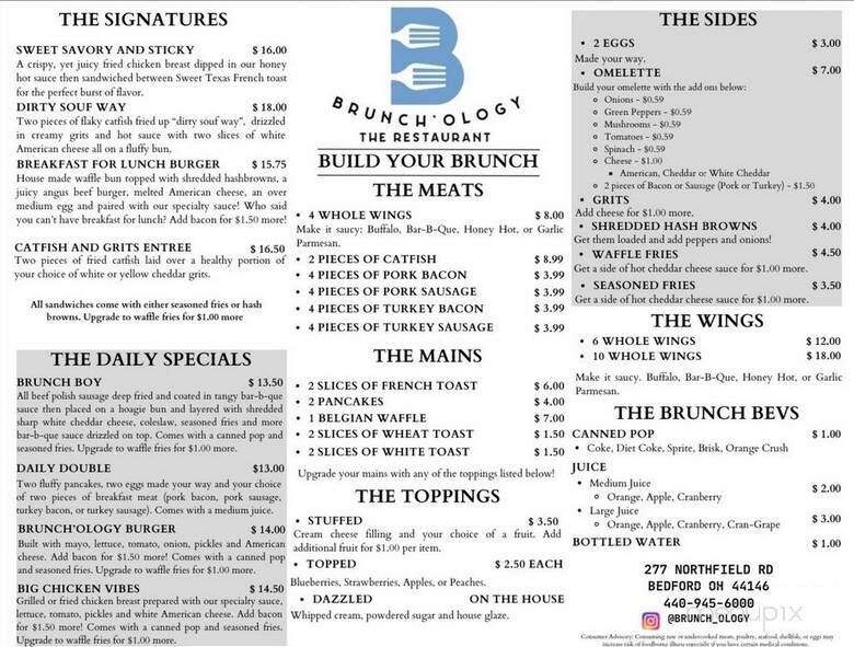 Brunchology - Bedford, OH menu_pic