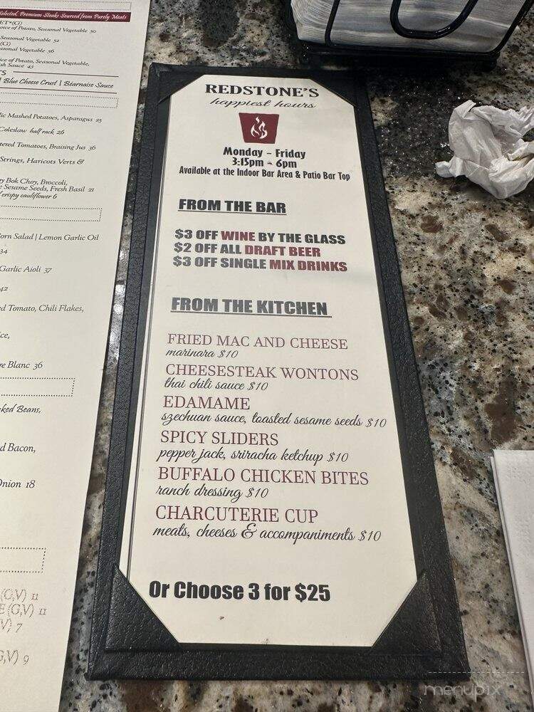 Redstone American Grill - Upper Dublin, PA menu_pic