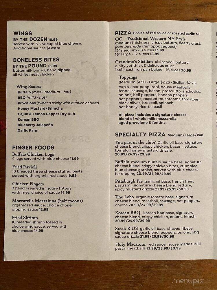 CompTin Pizza & Provisions - Fairport, NY menu_pic