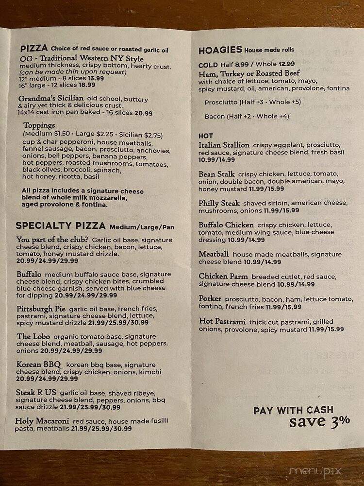 CompTin Pizza & Provisions - Fairport, NY menu_pic
