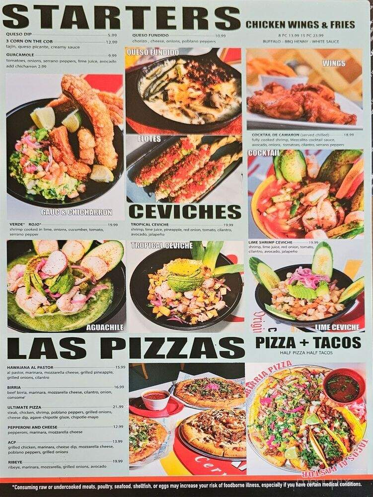 Cielito Taqueria & Bar - Burlington, NC menu_pic