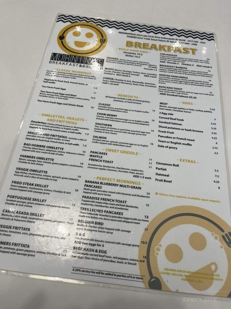 Morning Breakfast and Brunch - McCordsville, IN menu_pic