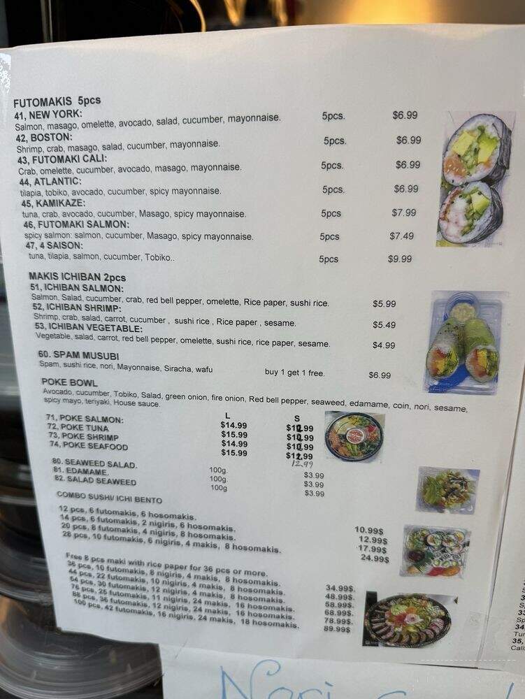 Ichi Bento - San Francisco, CA menu_pic