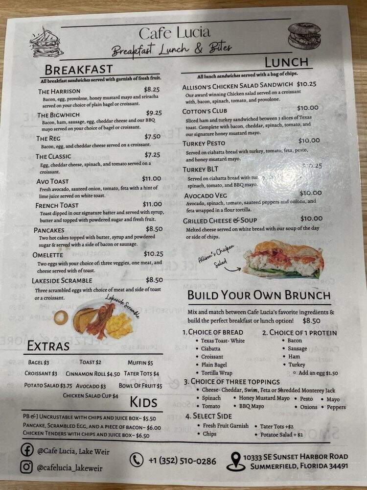 Cafe Lucia - Summerfield, FL menu_pic
