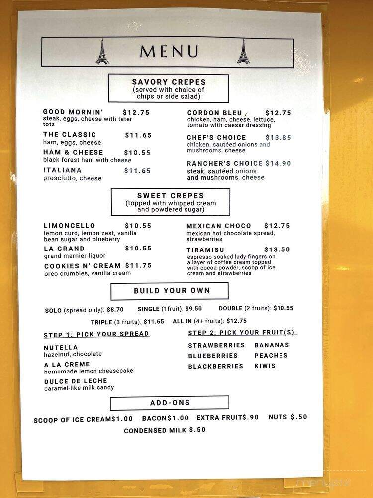 Abelitos Crepe Cafe - Bastrop, TX menu_pic