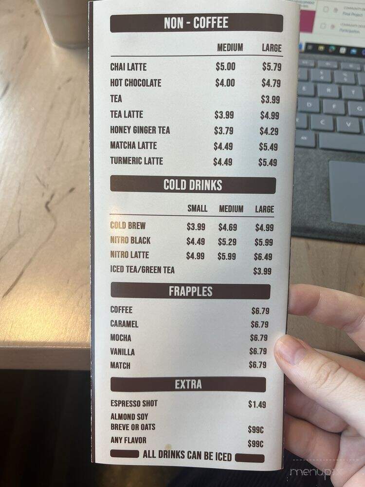 Yoube Coffee - Washington, DC menu_pic