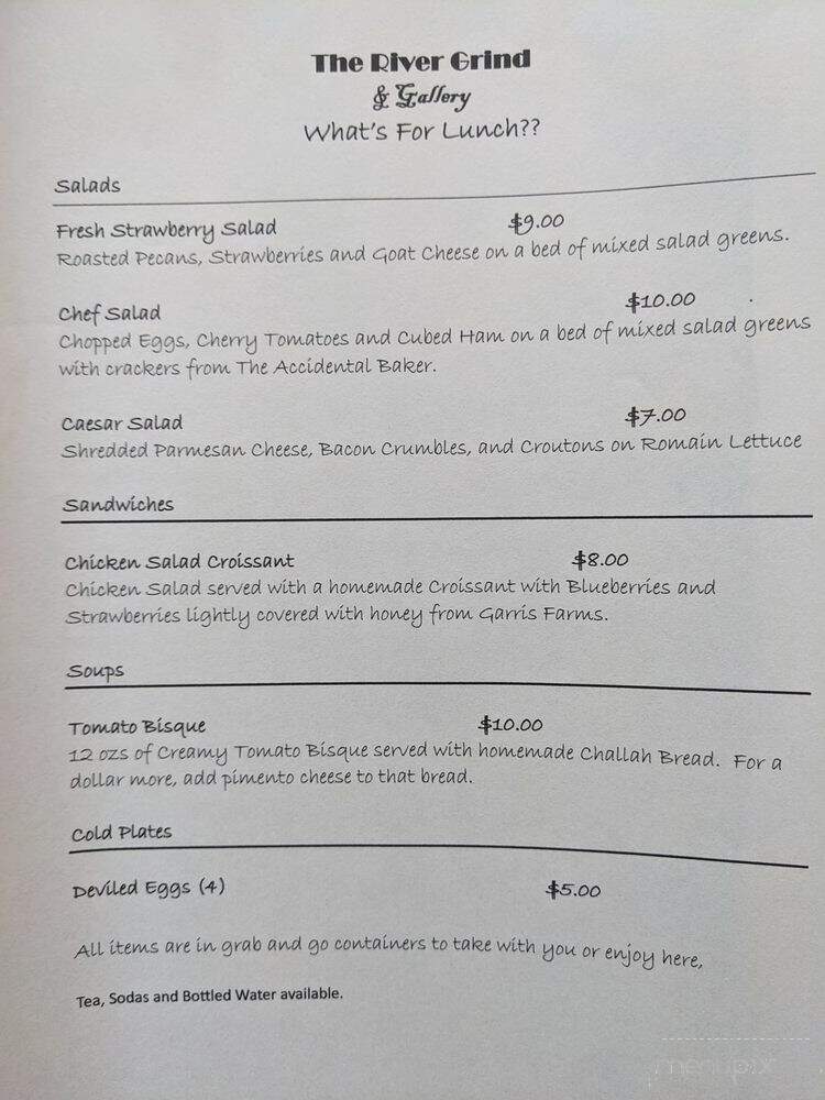 The River Grind and Gallery - Washington, NC menu_pic