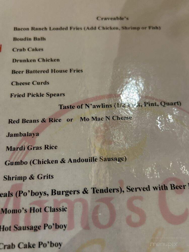 Momos Cajun Eats - Alabaster, AL menu_pic