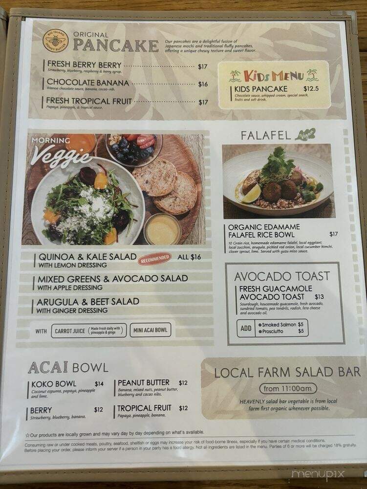 Heavenly Island Lifestyle - Honolulu, HI menu_pic