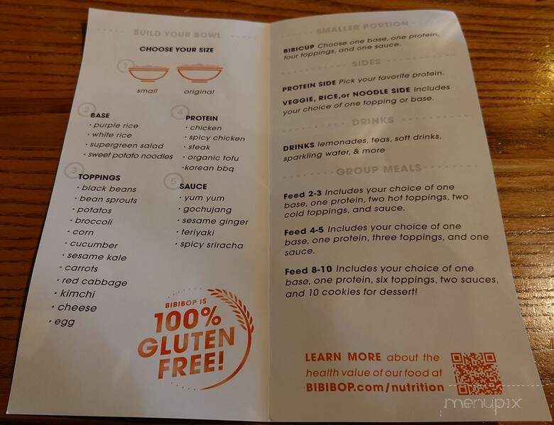 BIBIBOP Asian Grill - Florence, KY menu_pic