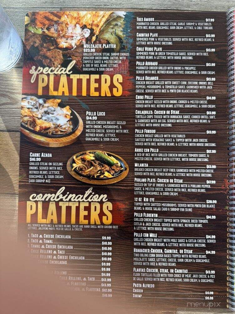 Guacamole Mexican Grill - Lyman, SC menu_pic