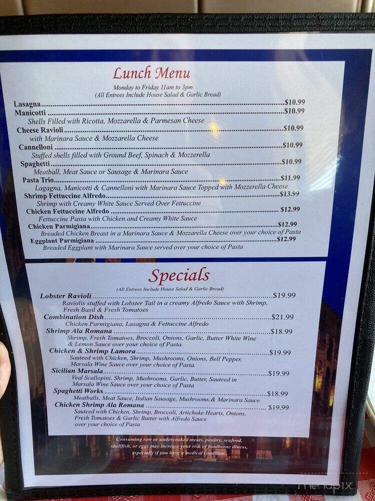 Joe's Italian Restaurant And Pizza - Houston, TX menu_pic