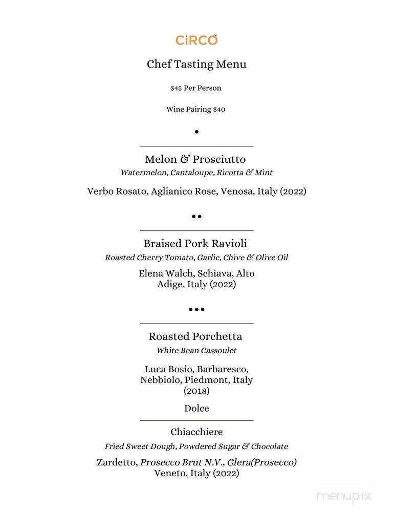 Circo - Omaha, NE menu_pic
