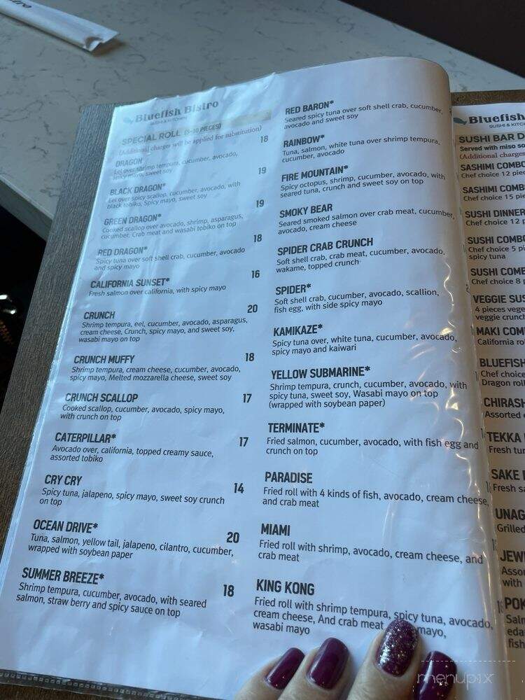Bluefish Bistro - Arlington, VA menu_pic